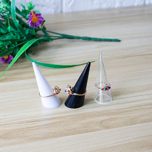 20pcs Plastic Finger Cone Fingertip Ring Stand Display Showcase Holder