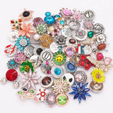 20pcs 20mm Metal Painted Resin Snap Button for 18mm Snaps Jewelry