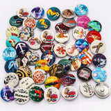 20pcs 20mm Metal Painted Resin Snap Button for 18mm Snaps Jewelry