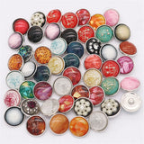 20pcs 20mm Metal Painted Resin Snap Button for 18mm Snaps Jewelry