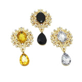 10Pcs Golden Mini Acrylic Crystal Brooch Wedding Decoration