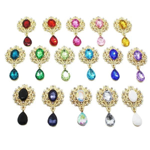 10Pcs Golden Mini Acrylic Crystal Brooch Wedding Decoration