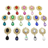 10Pcs Golden Mini Acrylic Crystal Brooch Wedding Decoration