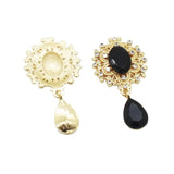 10Pcs Golden Mini Acrylic Crystal Brooch Wedding Decoration