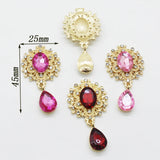 10Pcs Golden Mini Acrylic Crystal Brooch Wedding Decoration