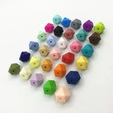 30Color Silicone Hexagon Beads - DIY Silicone BPA-Free Beads 50pc/lot