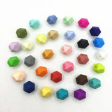 30Color Silicone Hexagon Beads - DIY Silicone BPA-Free Beads 50pc/lot