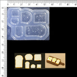 3D Mini Toast UV Resin Silicone Mold Miniture Food Play Mold Tool
