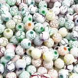 Frost Cracked Acrylic Round Spacer Beads 8mm for DIY Jewelry Making