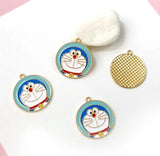 50pcs Doraemon Metal Charm Pendants for DIY Jewelry Making
