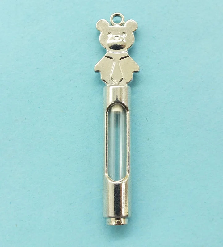 5pcs Mini Clear Resin Stopper Glass Bottles Vials Jars Containers