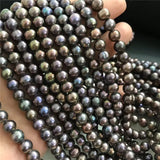 6-7mm Green Gray Freshwater Pearl Beads 14 inches