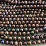 6-7mm Green Gray Freshwater Pearl Beads 14 inches