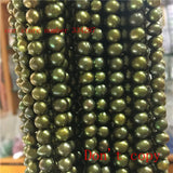 6-7mm Green Gray Freshwater Pearl Beads 14 inches