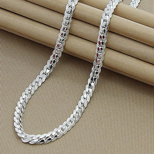 5.5mm Classic Flat Snake Chain Necklace For Men Women