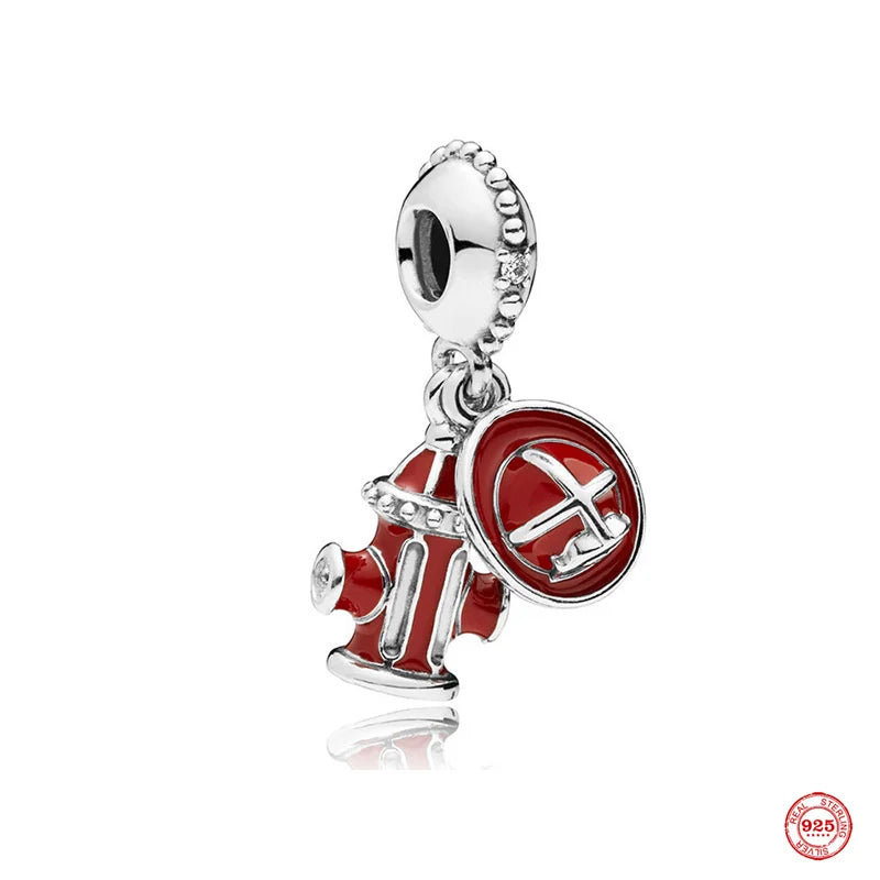 925 Silver Liuli Love Heart Beads Colorful Bird Charms Women Jewelry Gift