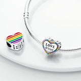 925 Silver Love Snowman Christmas Tree Pendant Charms for Women