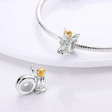 925 Silver Love Snowman Christmas Tree Pendant Charms for Women