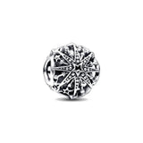 925 Silver Winter Snow Charm Ginkgo Biloba Beads Pendant