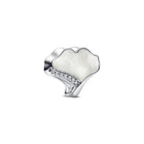 925 Silver Winter Snow Charm Ginkgo Biloba Beads Pendant