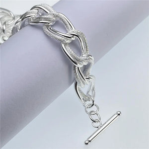 925 Silver Circle Bracelet for Women & Men