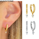 925 Sterling Silver Square Drop Earrings
