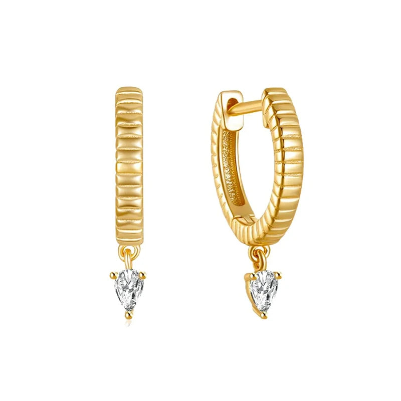 925 Sterling Silver Square Drop Earrings