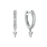 925 Sterling Silver Square Drop Earrings