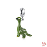 925 Silver Dinosaur Pendant Crocodile Charms for Bracelet DIY Jewelry