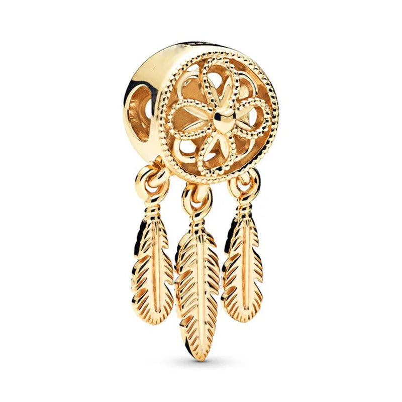 925 Silver Plated Heart Dog Paw Dangle Charm Bead for Bracelet Making