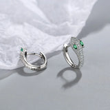 925 Silver Snake Stud Earring Women Korea Jewelry