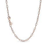 925 Silver Pan Link Chain Necklace Women DIY Jewelry Gift
