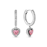 925 Silver Pan Mother?s Family Hoop Earrings