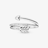 925 Sterling Silver Arrow Wrap-Around Ring for Women