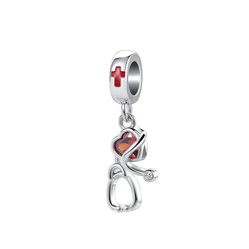 925 Silver Trumpet Dangle Charm Bead for Jewelry Making
