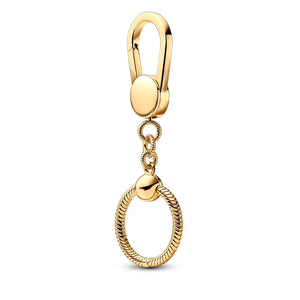 925 Silver Moments Small Heart Bag Charm Holder Fabric Key Ring