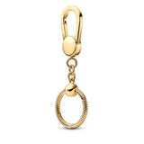 925 Silver Moments Small Heart Bag Charm Holder Fabric Key Ring