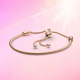 925 Silver Padlock Castle Bracelet - Fits Original Charm Jewelry