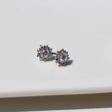 925 Silver Mini Sun & Flowers Stud Earrings