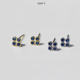 925 Silver Mini Sun & Flowers Stud Earrings