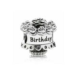 925Silver Happy Birthday Hot Air Balloon Charm Bead Necklace