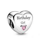 925Silver Happy Birthday Hot Air Balloon Charm Bead Necklace