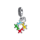 925Silver Puzzle Charm Necklace Bead For Women Bracelet Jewelry Europe Amulet
