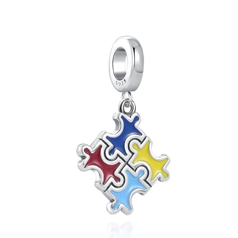 925Silver Puzzle Charm Necklace Bead For Women Bracelet Jewelry Europe Amulet