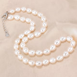AAAA 7-8mm Freshwater Pearl Necklace, 925 Silver Pink Purple Jewelry