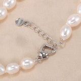 AAAA 7-8mm Freshwater Pearl Necklace, 925 Silver Pink Purple Jewelry