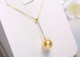 South Sea Golden Pearl Pendant Necklace