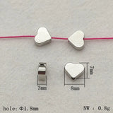 100pcs Brass Heart Interval Beads/Charm DIY Jewelry Findings