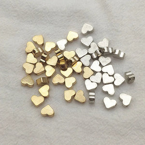 100pcs Brass Heart Interval Beads/Charm DIY Jewelry Findings