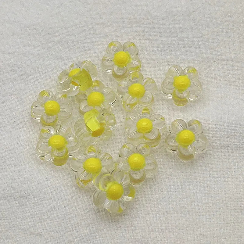 12mm 900pcs Clear Flower Bead In Beads For Necklace DIY